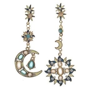 Moon Sun Star Drop Post Earrings NWT